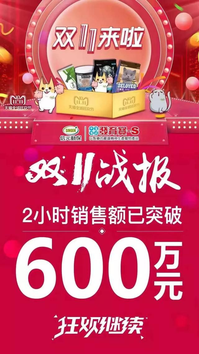 雙11戰(zhàn)報(bào)：華元5分鐘過千萬，瘋狂小狗1.5小時(shí)超2千萬